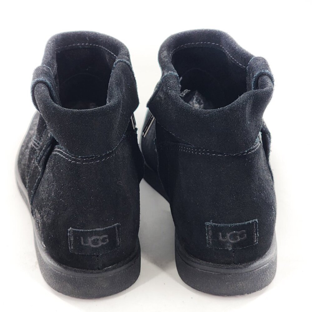 UGG Josefene Cuff Suede Ankle Booties Zip Black - Picture 5 of 10